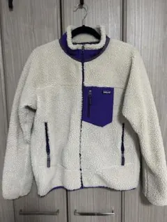 patagonia フリースジャケット クリーム/パープル