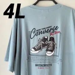 難あり）　メンズ　コンバース　Tシャツ　サガラ刺繍　バックプリント　4L 新品