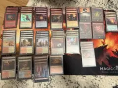 MTG GURUランドと他土地 サイン入りプレイマット6枚セット＋画家の直筆