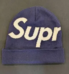 Supreme ニット帽 ネイビー