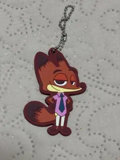 ズートピア　ニック　キーホルダー　ラバー　キーチェーン