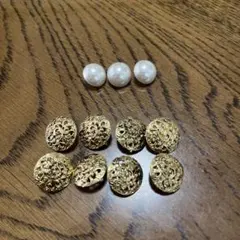 金ボタン8個とパールボタン3個セット
