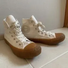 コンバース ハイカット 24cm アイボリー ガムソール 美品 オールスター