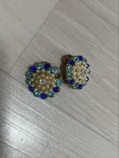 花形と波形デザインのイヤリングセット