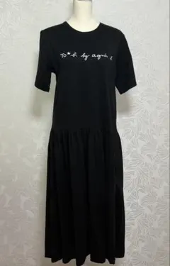 To b.by agnes b. 半袖ロングワンピース ブラック
