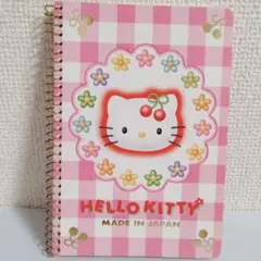 昭和レトロ　サンリオ　キティ　透かし柄入りリングノート　1976年製