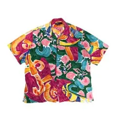 LAUREN RALPH LAUREN ペイント柄コットンシャツ ブラウス XL - メルカリ