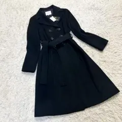 未使用✨アンケート カシミヤ100% ロングコート 黒 9 日本製 フランドルのサムネイル