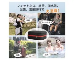 旅行用 圧縮バッグ Sサイズ ネイビー トラベルポーチ 衣類圧縮袋 防水