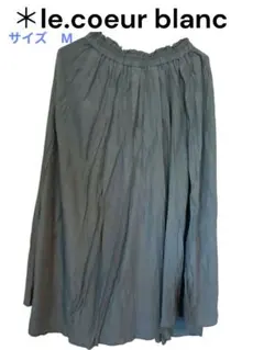 ＊ ♡126 le.coeur blanc グリーン フレアスカート サイズ38
