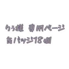 りぅ様 専用ページ 缶バッジ18個