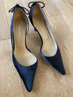 UNITED ARROWS ブラック ポインテッドトゥパンプス