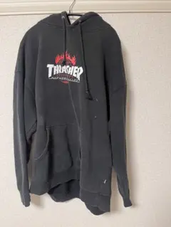 THRASHER HUF ブラックパーカー