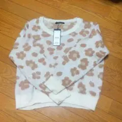 新品 タグ付きレオパード柄ニット
