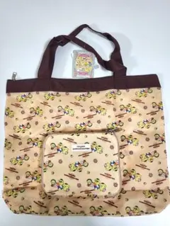 コジコジ×サンリオコラボ　ファスナー付きトートバック