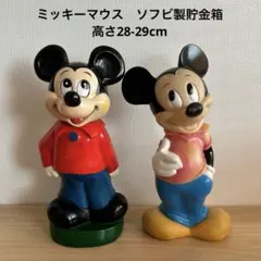 ヴィンテージ　レトロ　ミッキーマウス　ソフビ　貯金箱　セット　レア