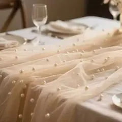 80×200 ウェルカムスペース　ウェディング　結婚式　チュール　テーブルクロス