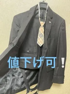 値下げ可！ミニワールド！フォーマルスーツ ストライプ ネクタイ、サスペンダー付