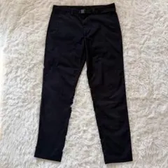 無印良品　コーデュロイイージーパンツ　M　ブラック　ベルト付き◆A1154