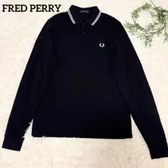 【美品✨人気カラー】FRED PERRY 長袖 ポロシャツ M3636 刺繍