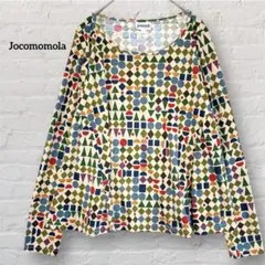 ホコモモラ Jocomomola 総柄カットソー 40 長袖 幾何学柄 ベージュのサムネイル