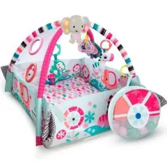 【美品】ブライトスターツ ベビープレイマット プレイジム 動物柄 （電池付き）