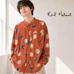 5美品　大きいサイズ　karl helmut ボール柄　シャツのサムネイル