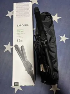 SALONIA セラミックカールヘアアイロン 32mm ブラック