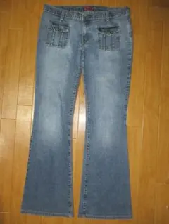 Y２K　USA製　BLUE CULT　ブルーカルト　フレアー　デニムパンツ　３１