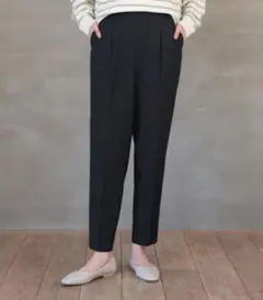 グローバルワーク　ウツクシルエットテーパードパンツtall　ネイビー