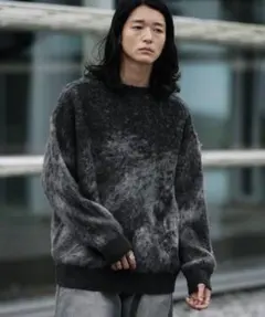 WYM】MOHAIR BLEND JACQUARD SHAGGY KNIT