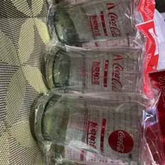 コカ・コーラ グラス3個セットとランチョンマット2つ