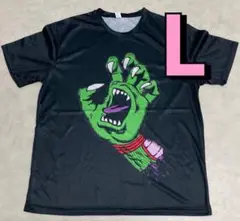 L 新品 大魔王スクリーミングハンド パロディ Tシャツ黒