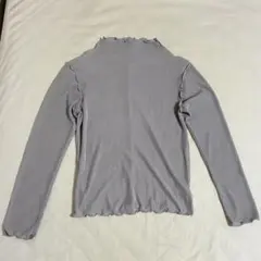 グレー リブ編み 長袖トップス Sサイズのサムネイル
