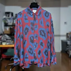 SHAREEF レオパード柄 長袖 レーヨンシャツ サイズ1