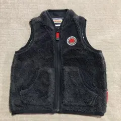 miki HOUSE ベビーベスト 黒　90 フリース