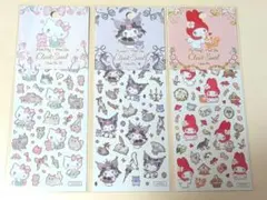 《正規品》 サンリオ×たけいみき ふち箔クリアシール(キティ・クロミ・マイメロ)