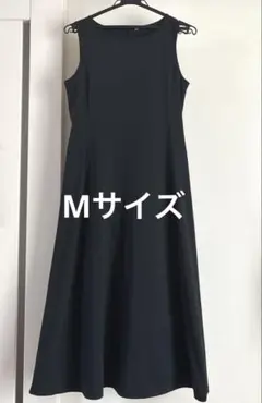 美品 ユニクロ ウルトラストレッチエアリズムワンピース M ブラック 黒