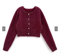 GRL ラメシャギーニットカーディガン［mh30］レッド【新品未開封】