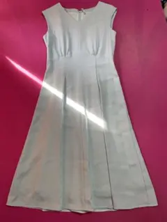 美品✨2024 エムズグレイシー 裾刺繍入りタックドレス 38 ホワイト 