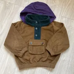 OCEAN&GROUND フード付フリース切り替えトレーナー　サイズ100cm