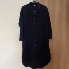 9/14迄最終 UNIQLO コーディロイ　シャツワンピース L 羽織り　着痩せ