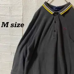 フレッドペリー　7分丈刺繍ロゴポロシャツ　ダークグレー