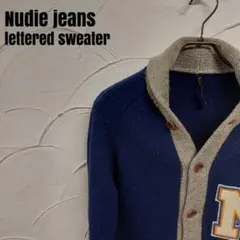 Nudie jeans/ヌーディージーンズ ウール レタードカーディガンのサムネイル
