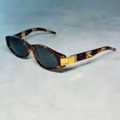 GUCCI 鼈甲　オーバル　サングラス エンボスロゴ　ゴールド金具のサムネイル