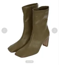 DIAGONAL TOE BOOTS オリーブ Sサイズのサムネイル