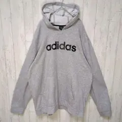 adidas　プルオーバー　パーカー　USA古着　シンプルデザイン　グレー