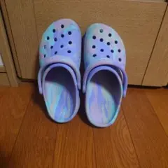 Crocs パープル・マルチカラー サンダルC13　19cm