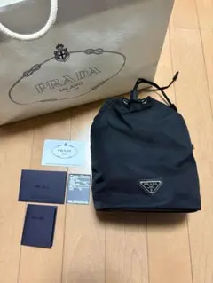 正規品 PRADA re-nylon ドローストリングバッグ　巾着ポーチ