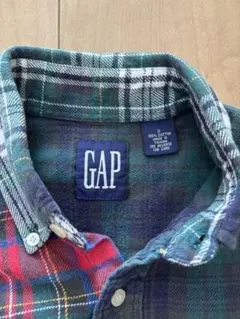 90s 紺タグ 台湾製OLD GAPクレイジーパターンネルシャツ 状態◎レア！